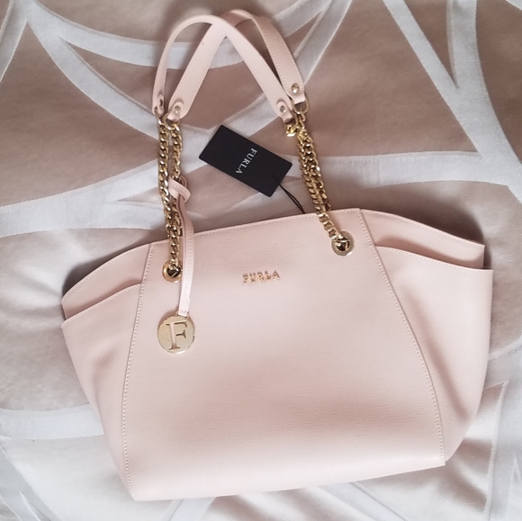 furla rose gold bag